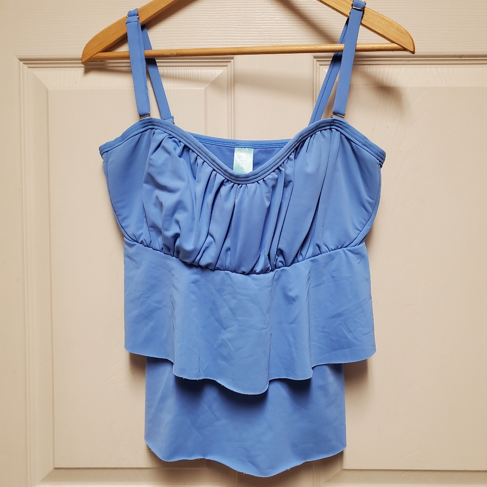 Sunsets Blue Women's Swim Top Size 36DD
